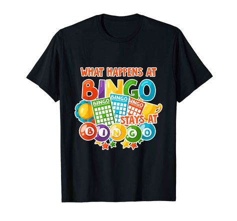 PRICES MAY VARY. What Happens At Bingo Stays At Bingo Colorful Bingo Matching Outfit For Men, Women. You Need To Pick Up A Bingo Tee For Bingo Night. Makes You Feel Lucky Outfit. Wear This Along With Your Bingo Lucky Charms. Great For Mom, Dad, Grandpa, Grandma. Are You A Passionate Bingo Gambler? Are You Looking For A Birthday Or Christmas Gift For Someone Who Loves The Bingo Hall? Then This Funny Gambling Design Is Perfect For You. Makes A Great Gift For Any Occasions Or Every Day Gift Ideas F Bingo Shirt Ideas, Gambling Design, Funny Bingo, Bingo Hall, Bingo Caller, Bingo Funny, Bingo Night, Outfit For Men, Matching Outfit