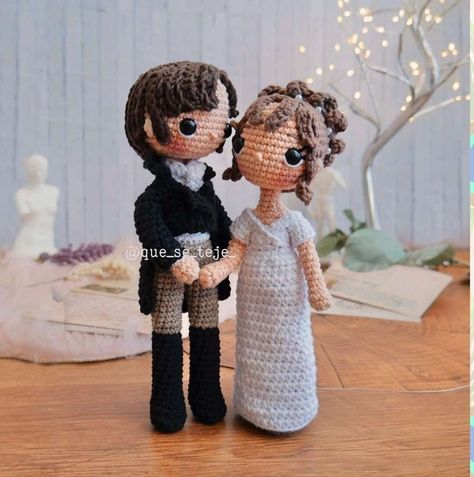 Devina Amigurumi | VK Crochet Pride And Prejudice, Pride And Prejudice Crochet Patterns, Pride And Prejudice Crochet, Elizabeth Bennet, Crochet Blanket Designs, Mr Darcy, Crafts To Make And Sell, Diy Crochet Projects, Pride And Prejudice