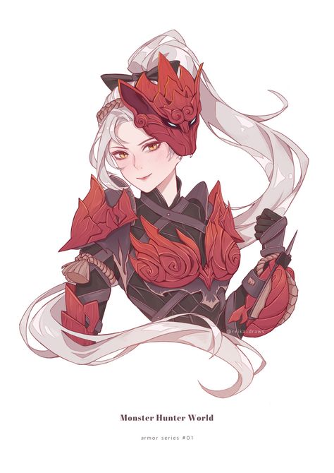 Mhw Odogaron, Monster Hunter Odogaron, Odogaron Armor, Female Monster, Monster Hunter Series, Hunter Girl, Monster Hunter Art, Ninja Art, Monster Hunter World