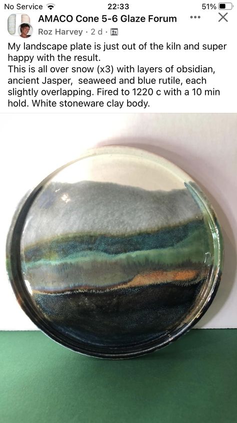 Glaze Combinations, Pottery Lessons, Amaco Glazes, Beginner Pottery, Ceramic Glaze Recipes, Contemporary Pottery, Ceramic Art Sculpture, Pottery Platter, Organic Ceramics