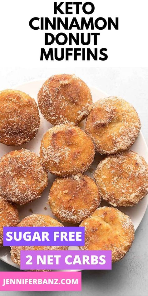 Keto Donuts, Keto Cinnamon, Cinnamon Donuts, Keto Diet List, Postre Keto, Donut Muffins, Fat Bomb, Sugar Donut, Diet Breakfast Recipes