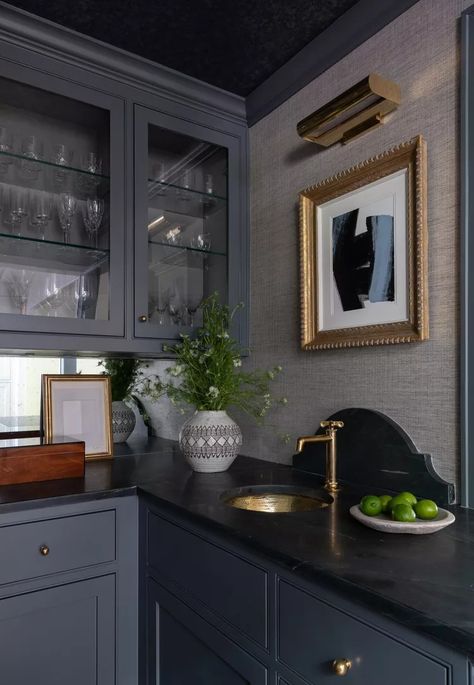 23 Wet Bar Ideas For The Ultimate Entertaining Space Wet Bar With Window, Bar With Window, Wet Bar Ideas, Wet Bar Designs, Pantry Inspiration, Black Window Frames, Dark And Stormy, Dream Kitchens Design, Entertaining Space