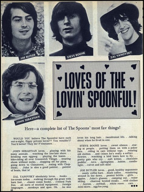 Love In The Afternoon 1972, Heart Band 70s, The Lovin Spoonful, Sufjan Stevens Mystery Of Love, Lovin Spoonful, John Sebastian, 16 Magazine, Glenn Frey 70s Eagles Band, Rock And Roll Bands 60's & 70's