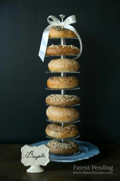 Bagel Tower, Panera Bagels, Breakfast Bagels, Breakfast Bagel, Bagels, Boy Shower, Tower, Cafe, Shower