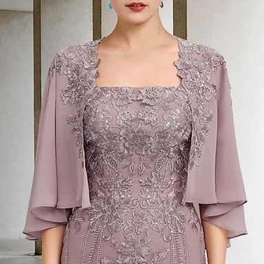 Shawl & Wrap Wedding Guest Women‘s Wrap Mother‘s Wraps Pure Elegant Sun Protection Sleeveless Chiffon Fall Wedding Wraps With Lace For Party Evening All Seasons 2024 - $65.99 Mother Of The Bride Dresses Vintage, Bride Dress Vintage, Dress With Sequins, Wedding Wraps, فستان سهرة, Dresses Floral, Mother Of The Bride Dress, Necklines For Dresses, Dress Silhouette