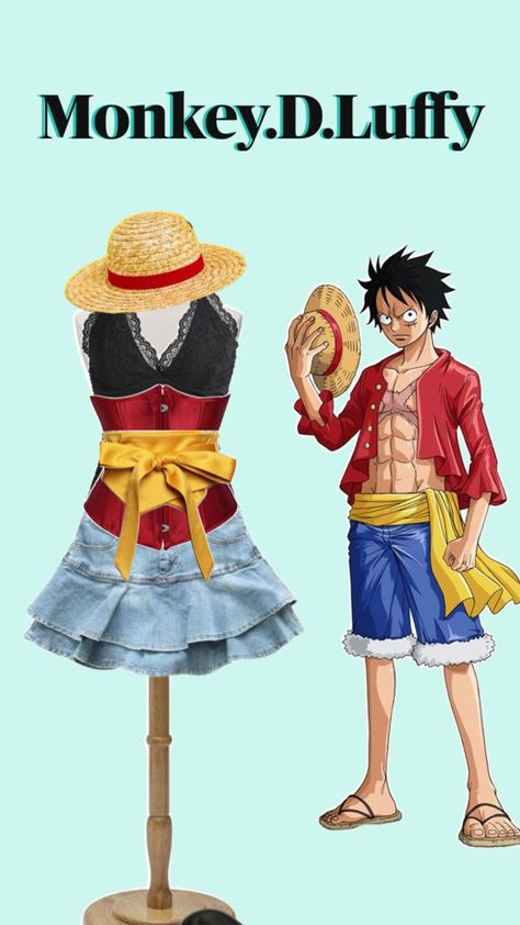 #cosplay #idea #onepice #luffy Luffy Halloween Costume Girl, Luffy Girl Cosplay, Luffy Cosplay Female, Luffy Costume, Luffy Outfits, Luffy Cosplay, Cosplay Idea, Halloween Party Outfits, Cosplay Makeup