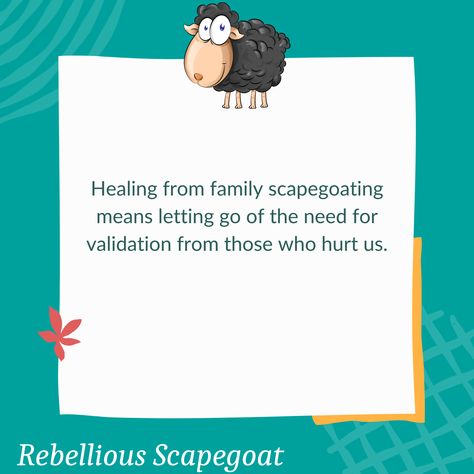 Healing from family scapegoating means letting go of the need for validation from those who hurt us. Healing From Family, Scapegoat Healing, Warning Quotes, Need For Validation, Family Scapegoat, Emotionally Immature, How To Defend Yourself, Dysfunctional Relationships, Narcissistic Parent