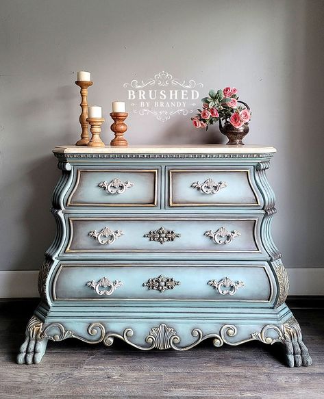 Blog | Brushedbybrandy Brushed By Brandy Furniture, Furniture Transfers Vintage, Diy Furniture Painting Ideas, Dry Brush Furniture, Brushed By Brandy, French Salon, Painted China Cabinets, Using Chalk Paint, Chalk Paint Projects