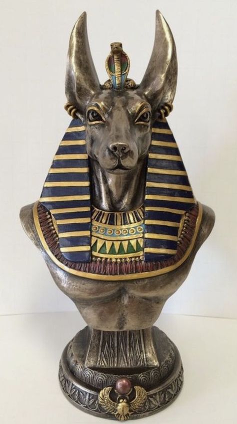 Egyptian Jackal, God Sculpture, Anubis Statue, God Anubis, Egypt Concept Art, Egypt Tattoo, Bust Statue, Egyptian Artifacts, Ancient Egyptian Gods