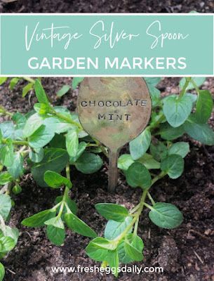 Vintage Silver Spoon Garden Markers - Fresh Eggs Daily®