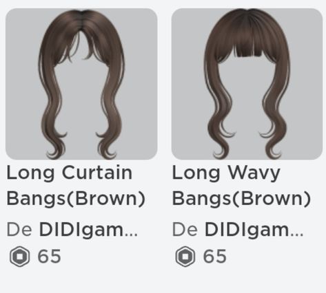 Head Codes, Roblox Head, Brown Bangs, Roblox Accessories, Single Braid, Straight Bangs, Head And Heart, Berry Ave, Wispy Bangs