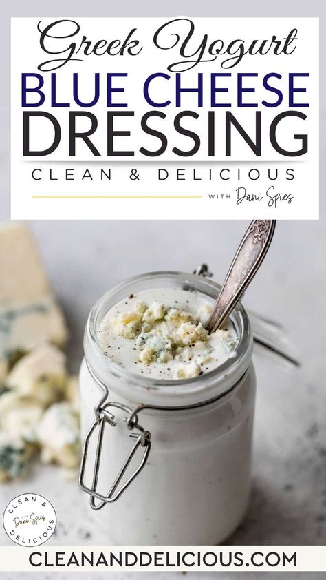 Blue Cheese Dressing With Greek Yogurt, Steakhouse Blue Cheese Dressing, Homemade Blue Cheese Dressing, Homemade Blue Cheese, Blue Cheese Dressing Recipe, Homemade Green Bean Casserole, Homemade Dressings, Blue Cheese Recipes, Blue Cheese Dip