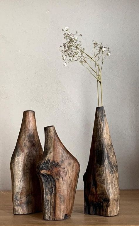 Wooden Vessels, Wooden Vases, Carved Wooden Bowl, Barn Wood Crafts, Driftwood Wall Art, Wood Images, Turning Projects, Wood Shop Projects, Wooden Accessories