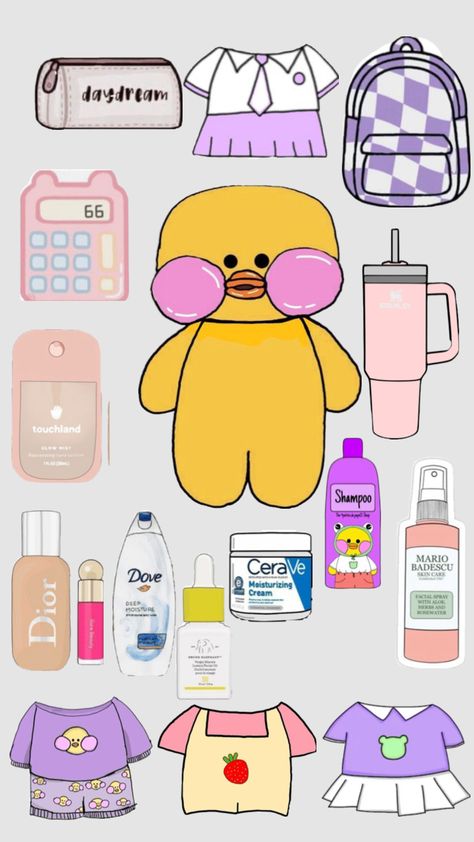 Cashier Drawing, Doll Paper Craft Free Printable, Kawaii Paper Doll, Paper Duck House, Paper Duck Clothes, Paper Ducks, Duck Paper, Printable Diy Crafts, Kawaii Diy Crafts