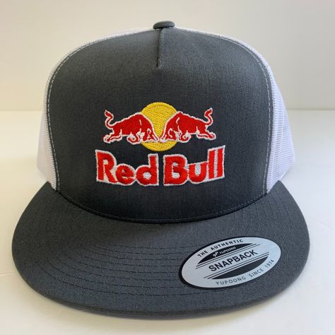 Yupoong New Red Bull Embroidered Cap Flat Bill Mesh Back Snapback Grey/White Flat Bill Hats For Women, Cow Slippers, Hockey Hats, Motocross Gear, Western Stuff, Tie Dye Hat, New Era 9twenty, Country Hats, Southern Outfits