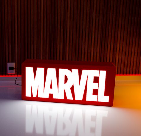 Marvel Lamp, Wooden Notebooks, Neon Box, Trophies And Medals, Light Up Signs, Kitchen Concepts, Product Ideas, 3d Printable, Signage Design