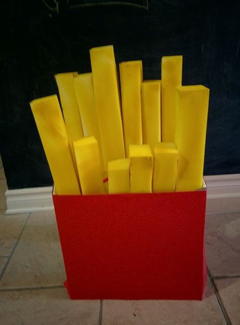 Picture of French Fries Costume French Fries Costume, Fries Costume, French Fry Costume Diy, Diy French Fry Costume, French Fries Costume Diy, Storm Trooper Costume Kids, French Fry Costume, Homemade Cnc Router, Solar Pool Heater Diy