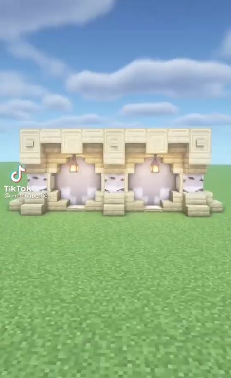 Cute Minecraft Wall Ideas, Cute Cave Entrance Minecraft, Minecraft Wall Pattern Ideas, Minecraft Bone Block Build, Minecraft Stable Interior, Minecraft Houses Quartz, Minecraft Quartz Wall Designs, Minecraft Doorway Design Arch, Bunny House Minecraft