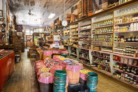 The first Mast General Store opened in 1883 and sold everything from cradles to caskets. Today, the store has 11 locations across the South that strike a clever balance between old and new, nostalgia and utility. Here's why Mast General belongs on your next road trip route! General Store Ideas Small Towns, Store Shelving Ideas, Southern Roadtrip, Mast General Store, Store Shelving, Old General Stores, Louisville Restaurants, Rosebud Salve, Apothecary Shop