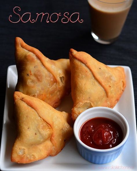 Learn  how to make samosa with step by step detailed pictures and full video. Punjabi Samosa, How To Make Samosas, Food Shots, Aloo Recipes, Samosa Recipe, Chaat Masala, Vegetarian Snacks, Egg Roll, Indian Snacks