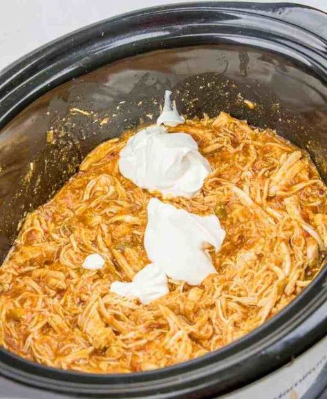 Taco Seasoned Chicken, Chicken In Crock Pot, Crockpot Shredded Chicken Tacos, Slow Cooker Salsa Chicken, Slow Cooker Salsa, Easy Shredded Chicken, Slow Cooker Shredded Chicken, Slow Cooker Chicken Tacos, Shredded Chicken Tacos