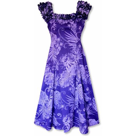 Monstera Cereus Purple Leilani Hawaiian Muumuu Dress ($89) ❤ liked on Polyvore featuring dresses, ruffled dresses, purple dresses, hawaiian print maxi dress, cap sleeve dress and hawaiian maxi dress Samoan Dress, Purple Ruffle Dress, Hawaiian Muumuu, Polynesian Dress, Aloha Dress, Flower Lei, Hawaiian Dresses, Hawaiian Designs, Muumuu Dress