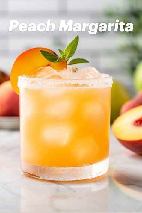 Dive into a refreshing blend of summer flavors with this Peach Margarita pin! Perfect for sipping on a warm day, this cocktail combines the sweetness of ripe peaches with the tang of lime and the smooth kick of tequila. Whether you're hosting a backyard BBQ or enjoying a quiet sunset, this Peach Margarita recipe is a must-try. Pin it to your cocktail board for easy access to a taste of summer anytime! Peach Margarita Recipe On The Rocks, Peach Margarita Recipe, Peach Margarita Recipes, Peach Cocktail Recipe, Homemade Margarita Recipe, Cocktail Board, Easy Margarita Recipe, Homemade Margaritas, Peach Margarita