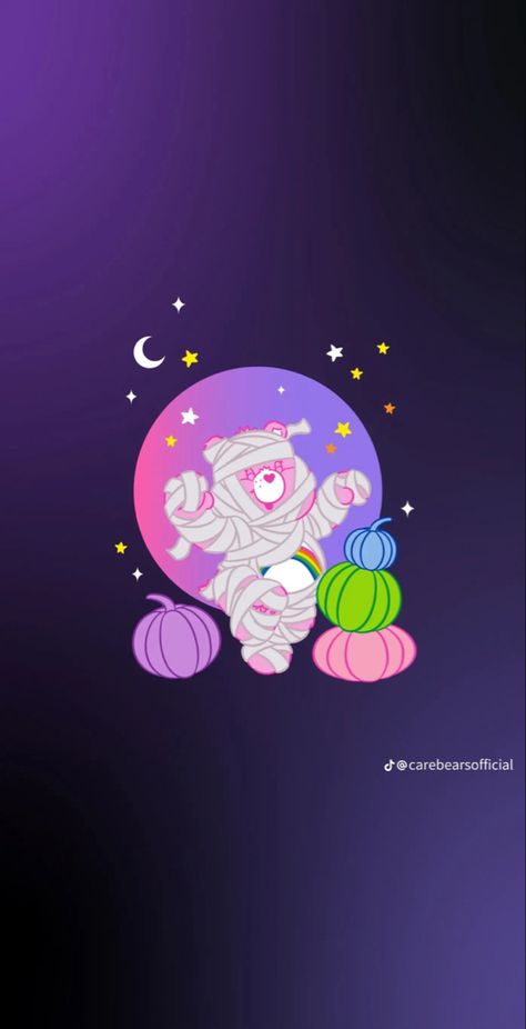 Christmas Wallpaper Care Bears, Care Bear Halloween Wallpaper, Fall Esthetic Wallpaper, Bear Halloween, Halloween Wallpaper Iphone Backgrounds, Halloween Wallpaper Backgrounds, Halloween Wallpaper Cute, Funny Iphone Wallpaper, Witchy Wallpaper