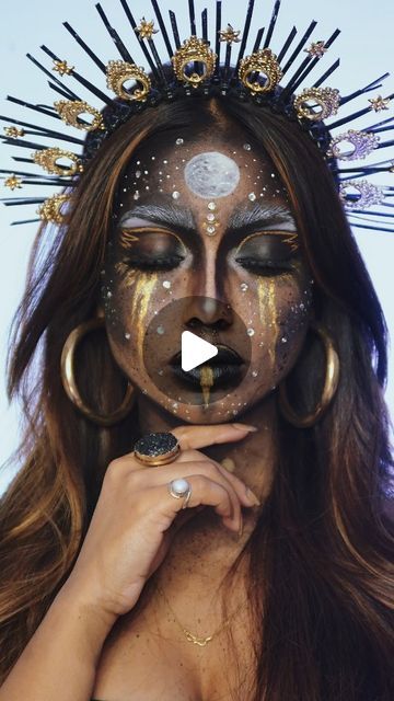 Moon Goddess Makeup, Moon Goddess Costume, Goddess Costume Halloween, Moon Warrior, Warrior Makeup, Transformation Makeup, Goddess Makeup, Warrior Goddess, Viral Song