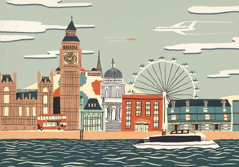 London. | 15 Hand-Drawn Illustrations Of Cities Around The World London Illustration, London Wallpaper, London Art Print, Desktop Wallpaper Art, Mac Wallpaper, City Illustration, Macbook Wallpaper, Aesthetic Desktop Wallpaper, London Art