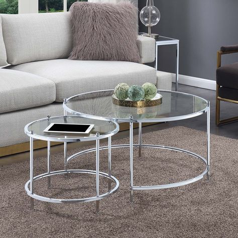 Chrome is in! Check out the Royal Crest Nesting Round Glass Coffee Tables for a versatile but minimal approach to your space.
.⁠
.⁠
.
#coffee #coffeetable #homesweethome #accentfurniture #interiordesign #furniturefinds #livingroom #office #familyroom #bedroom #style #fashion #amazonfinds #amazonhome #wayfairfinds #wayfairhome #targetfinds #targethome #modern #traditional #contemporary #furniture #chrome #beautiful #stylinggoals #convenienceconcepts Clear Coffee Table, Square Glass Coffee Table, Coffee Table Arrangements, Round Coffee Table Living Room, Coffee Table Decor Living Room, Glass Coffee Tables, Coffee Table Design Modern, Royal Crest, Round Glass Coffee Table