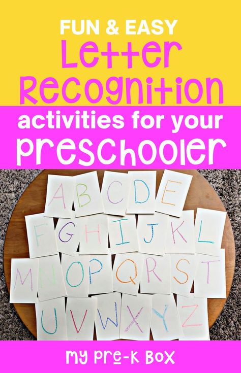 Teach Letter Recognition, Get Ready For Kindergarten, Letter Identification Activities, Letter Recognition Preschool, Teaching Letter Recognition, Letter Recognition Games, Letter Sound Recognition, Literacy Activities Preschool, Ready For Kindergarten