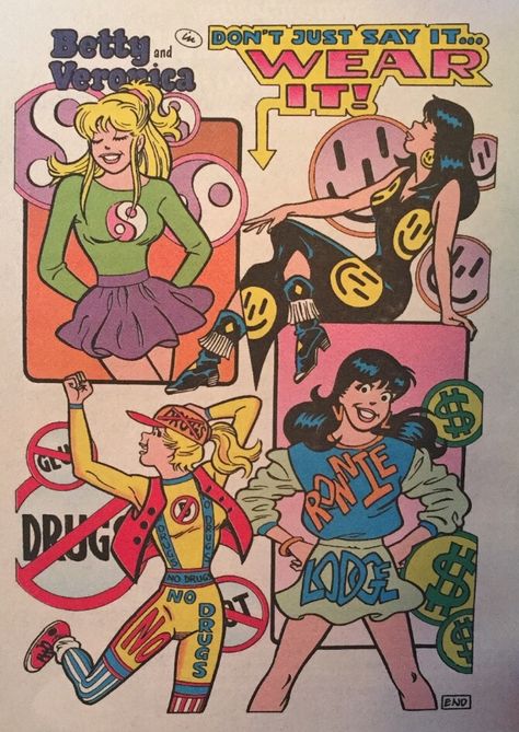 Archie Comics Poster, Archie Comics Betty And Veronica, 90s Comic Art Style, 70s Comic Art, Betty Archie Comics, Archie Comics Aesthetic, 70s Comics, 80s Comics, Archie Comics Jughead