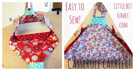 This is super easy pattern to DIY a Casserole Carrier. These adorable carriers are great for taking dishes to potlucks! They are reversible, cute and quick! Casserole Carrier, Costura Diy, Beginner Sewing Projects Easy, Leftover Fabric, Sewing Lessons, Sewing Projects For Beginners, Sewing Skills, Easy Sewing Projects, Love Sewing