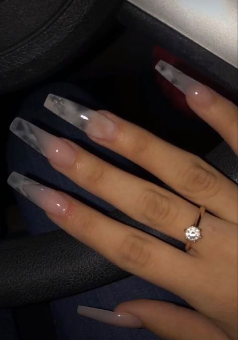 Clear Acrylic Nails, Milky Nails, Long Acrylic Nail Designs, Drip Nails, Long Acrylic Nails Coffin, Acrylic Nails Coffin Pink, Long Square Acrylic Nails, Coffin Nails Long, Bling Acrylic Nails