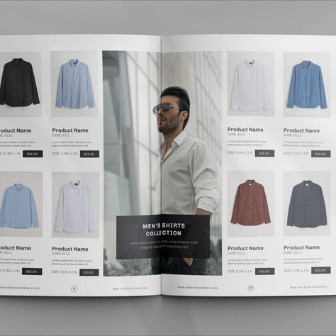 Clothing Product Catalog or Fashion Photography Catalog and Brochure Magazine Template Fashion Catalogue Design, Brochure Photography, Catalog Fashion, Catalogue Design, Ad Magazine, Fashion Catalogue, Magazine Template, Product Catalog, Google Ads