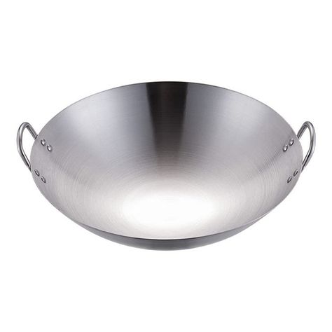 DOITOOL Stainless Steel Wok Pow Wok Stir Fry Pans Chinese Cooking Pan with Double Handle for Stir- Fry Grilling Frying Steami Chinese Stir Fry, Wok Pan, Large Fries, Deep Frying Pan, Induction Stove, Stainless Steel Pans, Woks, Stainless Steel Cookware, Cooking Pan