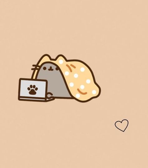 Cat Cute Wallpaper Kawaii, Pusheen Aesthetic, Laptop Drawing, Pusheen Cute, Chat Kawaii, Fav Movie, Pusheen Cat, Video Edits, Cute Cat Wallpaper