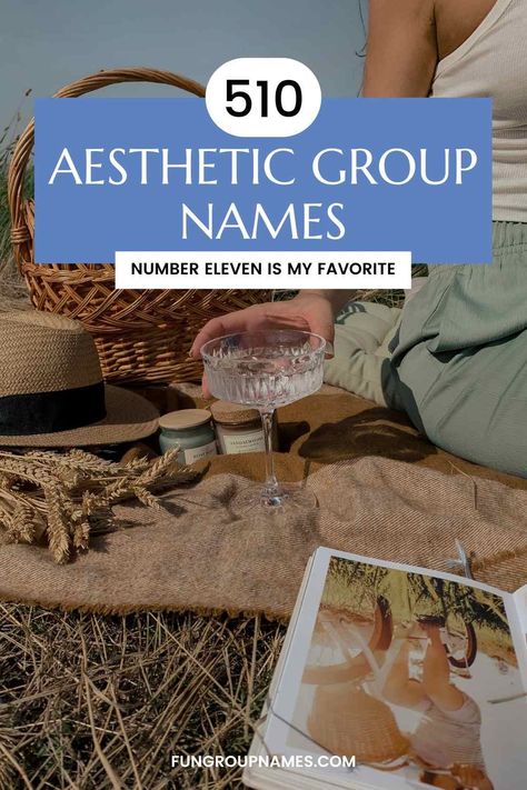 Explore over 510 aesthetic group names categorized by themes like nature, art, vintage, and modern trends. Find your perfect name! Group Name For 5 Friends, Sisters Group Name Ideas, Life360 Group Names, Group Names Ideas Creative, Aesthetic Group Names, Aesthetic Names For Instagram, Group Chat Names, Girls Group Names, Nature Names