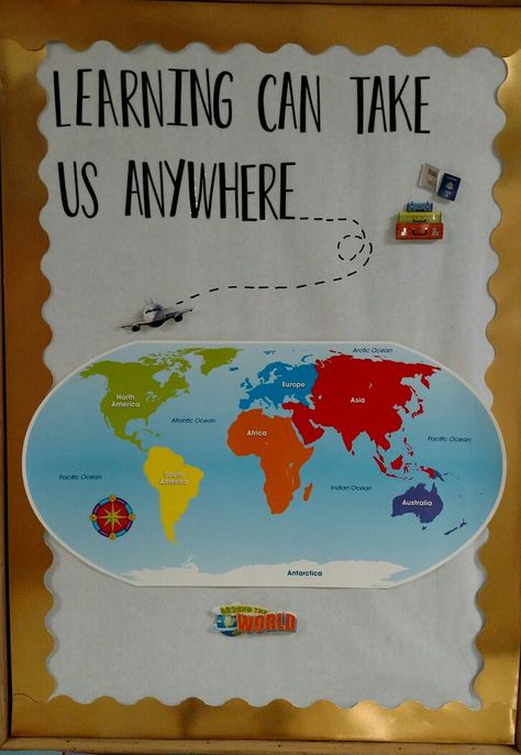 Classroom door Around the world Traveling theme School Wide Themes, Travel Theme Classroom, Around The World Theme, Esl Classroom, Teacher Doors, Class Theme, Adventure Theme, History Classroom, 4th Grade Classroom