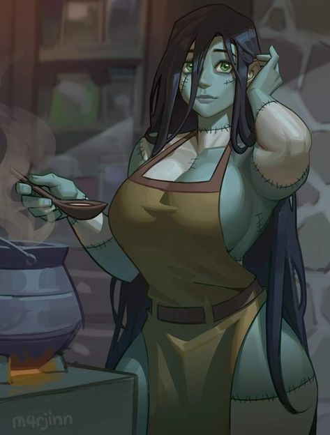 Frankensteins Monster, Female Monster, Anime Monsters, Monster Girls, Nom Nom Nom, Female Character Design, Monster Girl, Best Girl, Dnd Characters