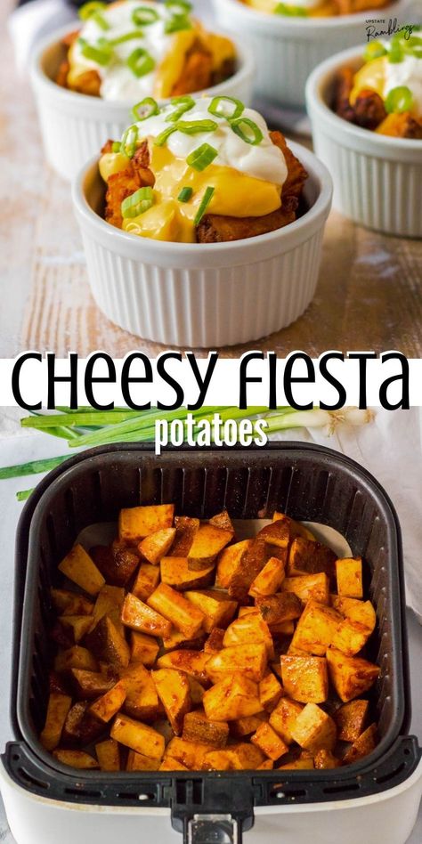 Taco Bell Potatoes Air Fryer, Taco Bell Potatoes Copycat Recipes, Taco Bell Fiesta Potatoes Recipe, Fiesta Potatoes Taco Bell, Taco Bell Cheesy Fiesta Potatoes, Taco Bell Fiesta Potatoes, Grammas Recipes, Taco Bell Potatoes, Cheesy Fiesta Potatoes