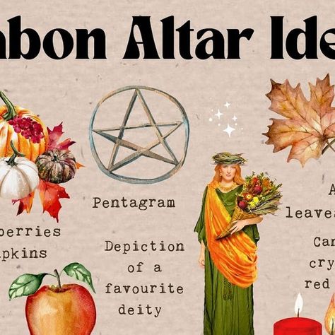 Alice ✨🌿 on Instagram: "MABON & OSTARA altar ideas

We have Mabon and Ostara coming up in the next few days, depending on where you are in the world. Here are a few tips for decorative items you can add to your altar to honour these Sabbats… Swipe through for the Ostara version.

✨ Will you be making an altar and is it for Mabon or Ostara? ✨ What do you add to your altar?

Content and graphic design @starlightandsage_
Follow @starlightandsage_ for more witchy and magical content...

#mabon #ostara #mabonguide #witchaesthetic #mabonaltar #ostaraaltar #witchesofig #autumnequinox #northernhemispherewitches #southernhemispherewitches" Altar Ideas, W.i.t.c.h Aesthetic, The Next, Decorative Items, Graphic Design, The World, Design