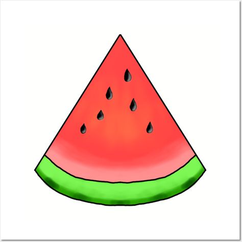 The Illustration of Slice of Watermelon -- Choose from our vast selection of art prints and posters to match with your desired size to make the perfect print or poster. Pick your favorite: Movies, TV Shows, Art, and so much more! Available in mini, small, medium, large, and extra-large depending on the design. For men, women, and children. Perfect for decoration. Slice Watermelon, Watermelon Clipart, Watermelon Illustration, Watermelon Slice, Fruit Wallpaper, H Design, Watermelon Slices, Fabric Art, Printable Wall Art