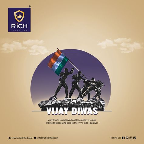 Vijay Diwas 16 December, Vijay Diwas, 16 December, Vitrified Tiles, Unity In Diversity, Ganesha Painting, Indian Army, Floor Decor, Ganesha