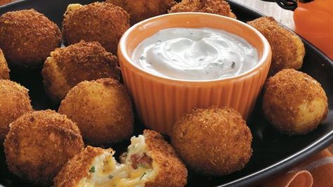 Cheesy Potato Bites, Loaded Potato Bites, Mashed Potato Bites, بطاطس مهروسة, Mashed Potato Balls, Potato Balls, Loaded Mashed Potatoes, Plain Bread, Stuffed Potato Balls