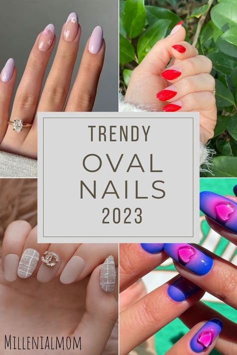 Trendy oval nails are a must have this summer. Short oval nails or almond nails are the latest trend rather than long nails and make every hand look cute. Oval nails, oval nail inspo, birthday oval nails, oval nail ideas, trendy oval nails, short nails, short nail trend (ad) Birthday Oval Nails, Cute Oval Nails, Trendy Oval Nails, Nail Inspo Birthday, Oval Nails Short, Oval Nail Ideas, Short Nail Inspo, Short Oval Nails, Oval Nail