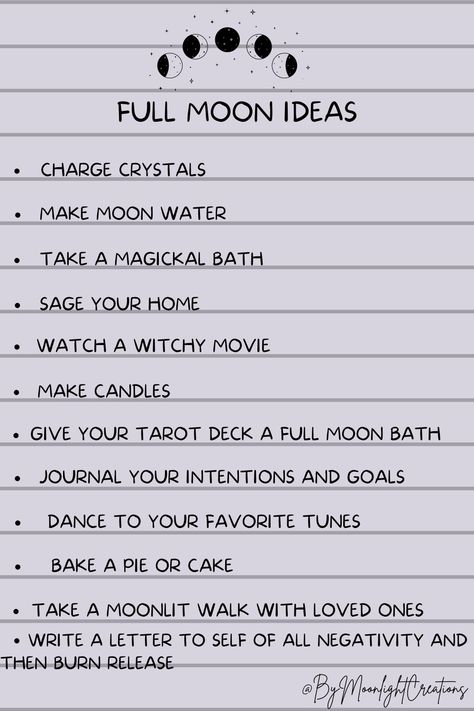 Witchcraft Full Moon Ritual, How To Prepare For A Full Moon, Full Moon Things To Do, Last Full Moon Of The Year, Full Moon Dinner Ideas, Last Full Moon Of The Year Ritual, Things To Do During A Full Moon, What To Do During A Full Moon, What To Do On New Moon