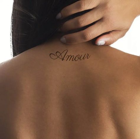 French Tattoos: 62 Ideas, Words, and Sayings - Snippets of Paris Amour Tattoo Words, Tattoo French, Tattoo Words, French Words, Be Inspired, Paris, Tattoos