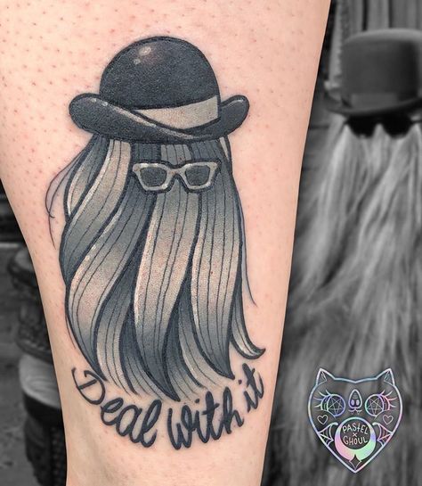 Cousin It Tattoo Addams Family, Adams Family Tattoo, Family Creed, Addams Family Tattoo, Wednesday Addams Tattoo, Family Sleeve Tattoo, Addams Family Tv Show, Horror Tattoos, Stencil Outline